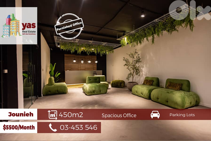 Jounieh 450m2 Office | Prime Location | Ultra Upgraded | Furnished |OY 0