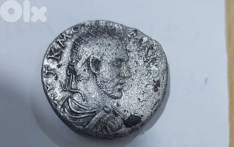 Ancient Roman Silver Tetradrachm Coin Emperor Macrinus year 217 AD