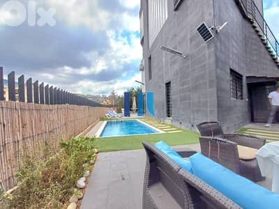 HOT DEAL , duplex for sale in kfarshima - دوبلكس مع مسبح للبيع