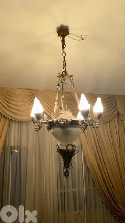Brass chandelier