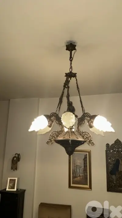 Brass chandelier