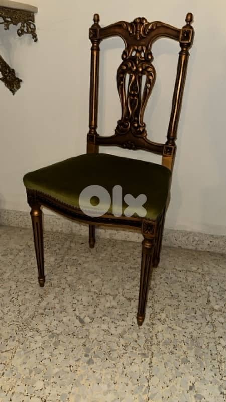Olive green chairs - 2 pieces 0