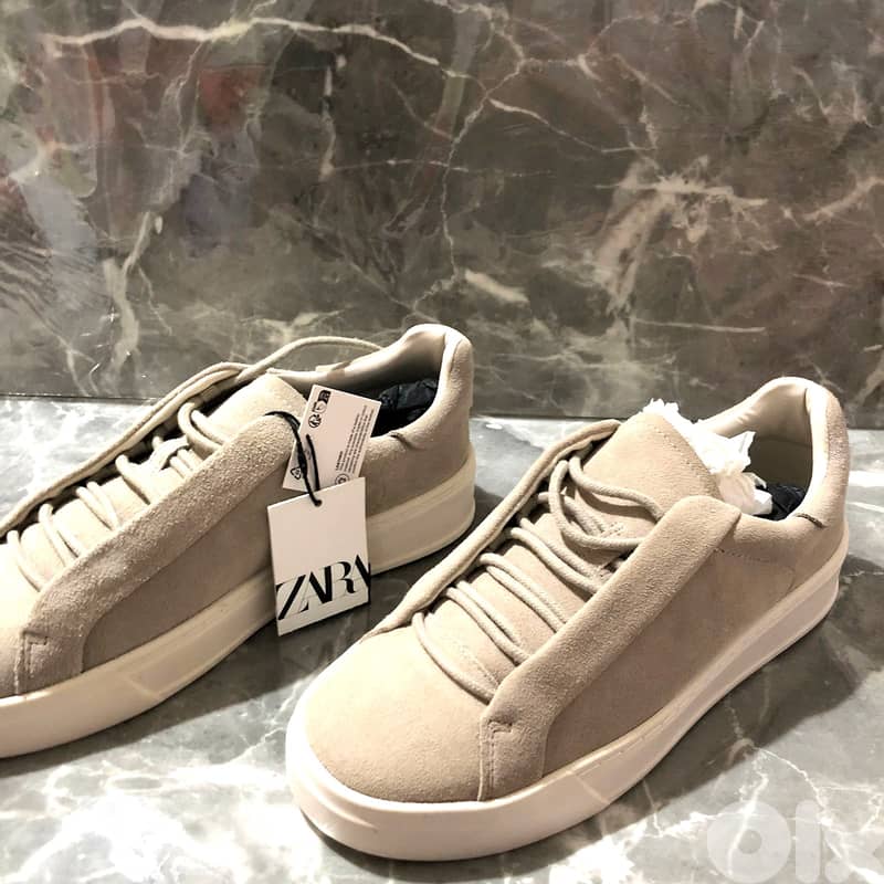 ZARA 41 - LEATHER TRAINERS 5
