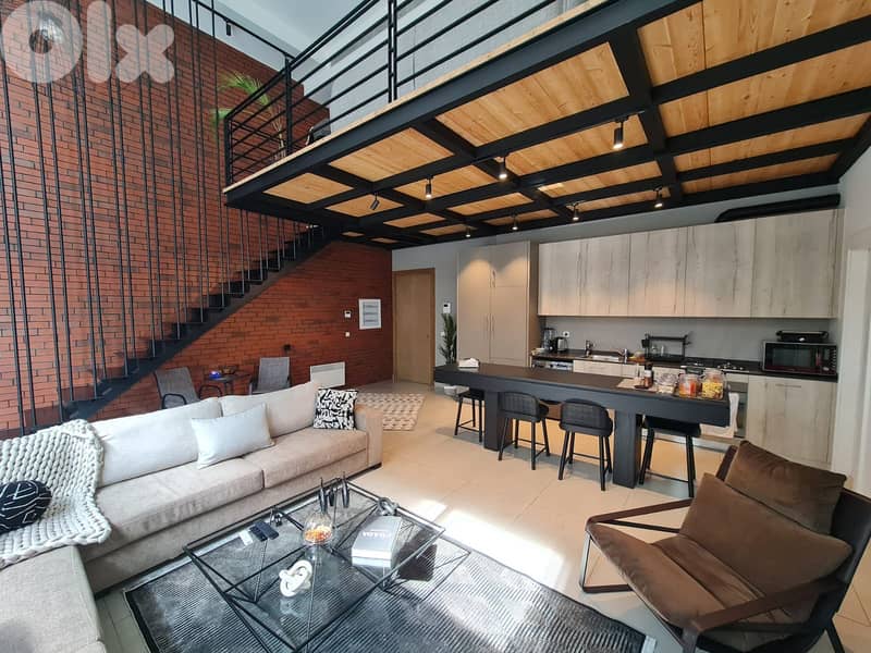 FURNISHED LOFT IN ACHRAFIEH PRIME | GYM , POOL | 120SQ | AC-803 0