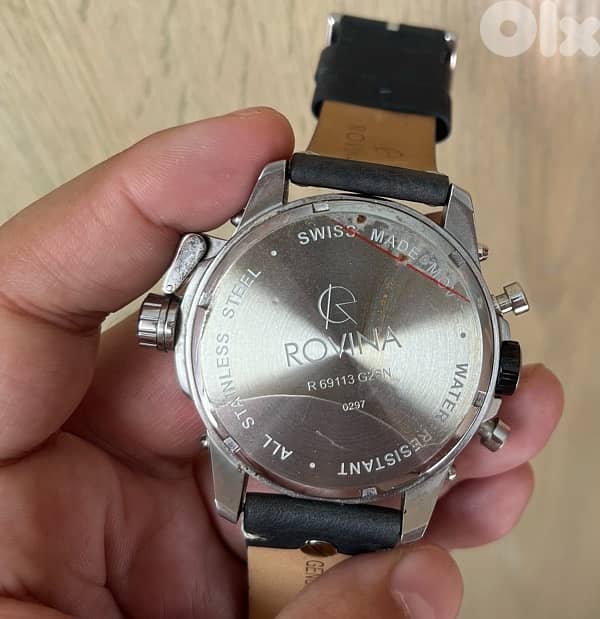 Rovina Swiss original man watch R69113G2SN  original box barely used 9