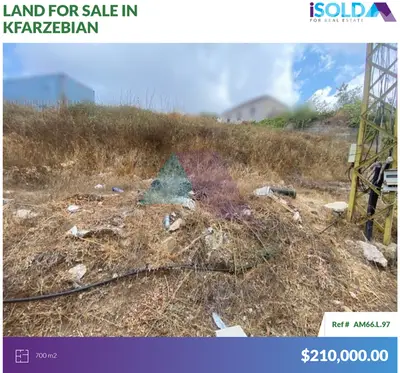 Prime Land+mountain View 4 sale in kfarzebian - أرض للبيع في كفردبيان