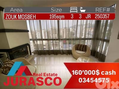 apartment zouk mosbeh 195m / شقة للبيع في زوق مصبح ١٩٥ متر