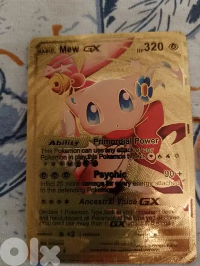 Mew pokemon golden card.