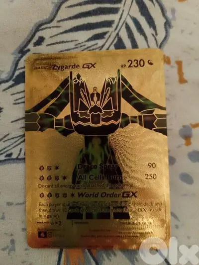 zygarde pokemon golden card.
