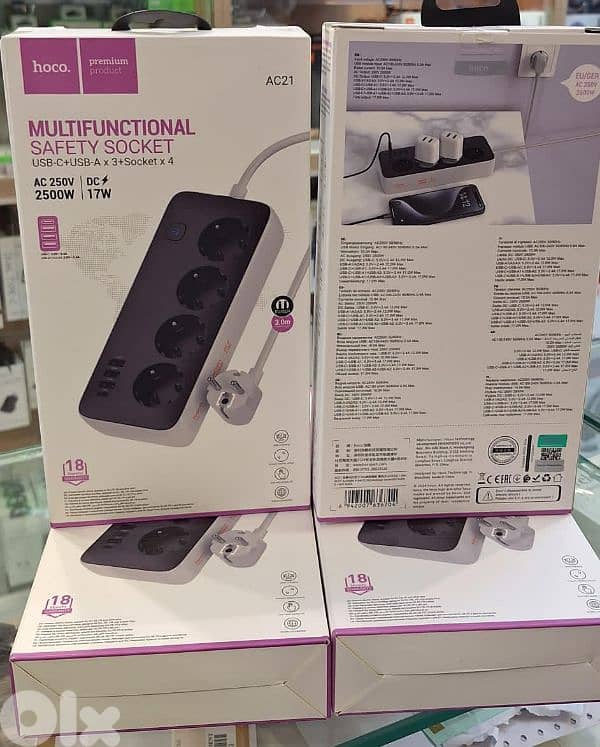 HOCO MULTIFUNCTION SAFETY SOCKET AC21 0