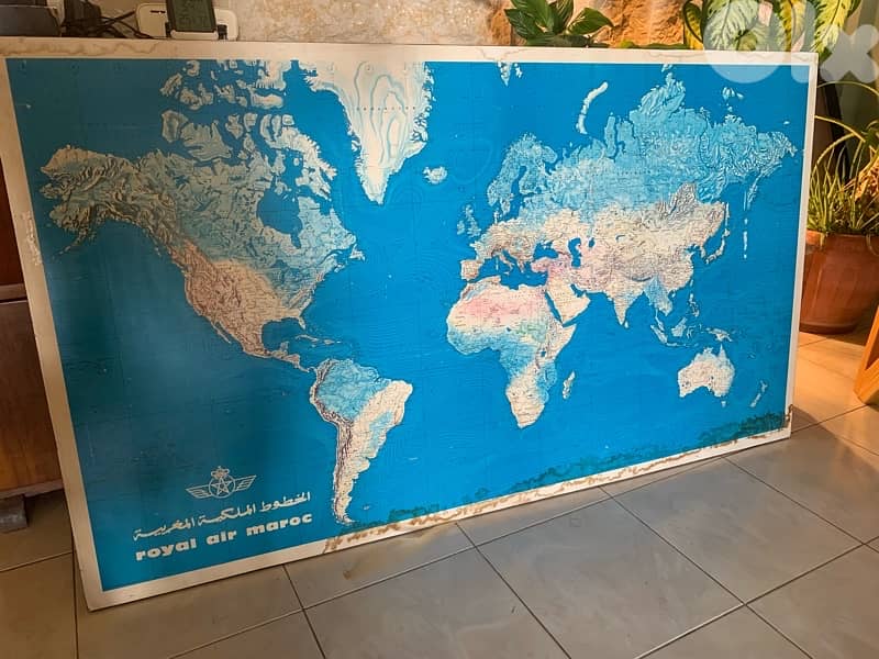 vintage airline world map 0