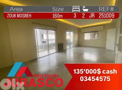 apartment in zouk mosbeh 160m / شقة للبيع في زوق مصبح ١٦٠ متر
