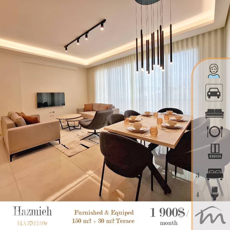 Hazmiyeh | Signature | Furnished/Equipped 150m² + 30m² Terrace | View 0