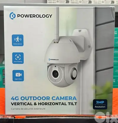 Powerology wireless outdoor camera with solar panel