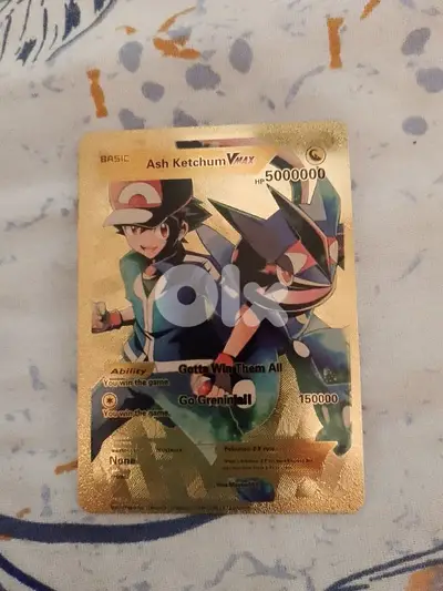 Ash Ketchum pokemon golden card. Ash Ketchum pokemon golden card.