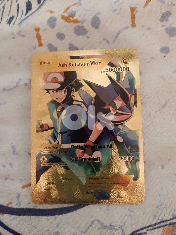 Ash Ketchum pokemon golden card. - Antiques & Collectibles - 116602309