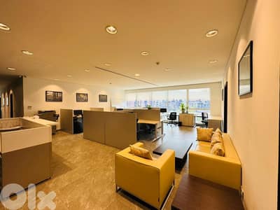 RAO26-4777  Furnished Office145 m2 for rent in Sin l Fil, $ 2,300 cash