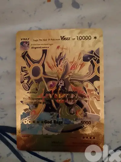 Lugia pokemon golden card. Lugia pokemon golden card.