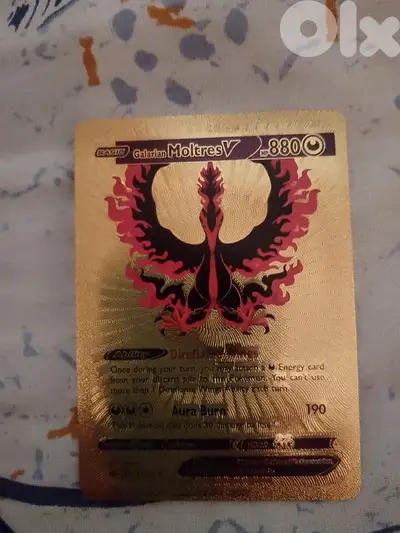 Galarian moltres pokemon golden card. Galarian moltres pokemon golden card.