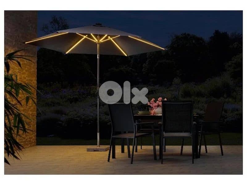 livarno home parasol with solar led light 0