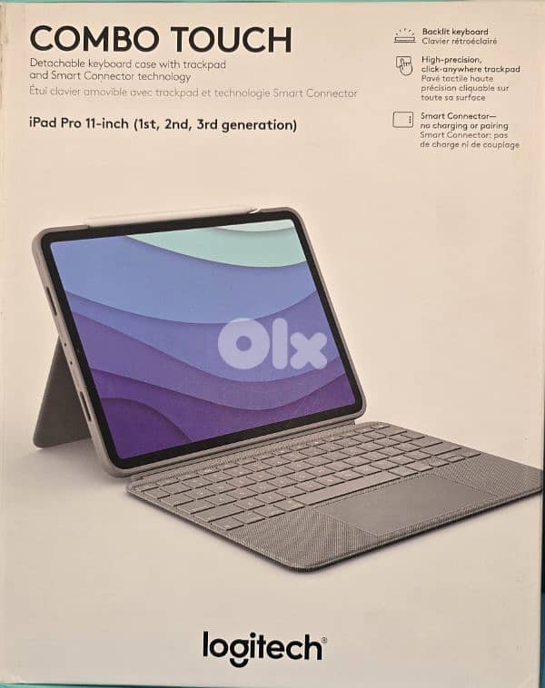 Logitech Combo Touch for ipad Pro 3-4 M1, M2 0
