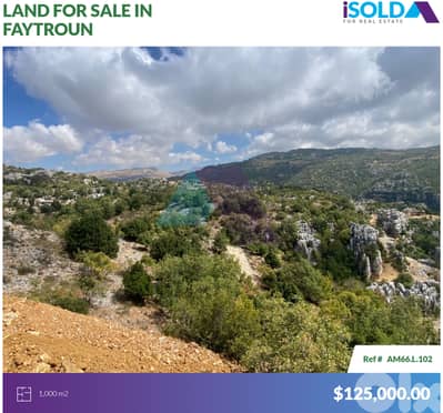 Land with Prime Location 4sale in Faytroun - أرض للبيع في فيطرون
