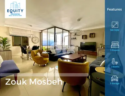 160 SQM Apartment For Sale In Zouk Mosbeh شقة للبيع #RK214025