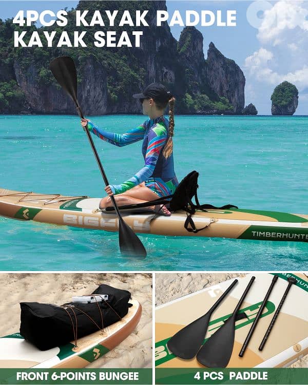 BIGFLY TIMBERHUNTER WOOD stand up paddle board SUP + Kayak (2 in 1) 2