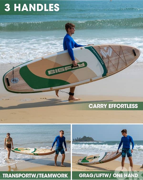 BIGFLY TIMBERHUNTER WOOD stand up paddle board SUP + Kayak (2 in 1) 3