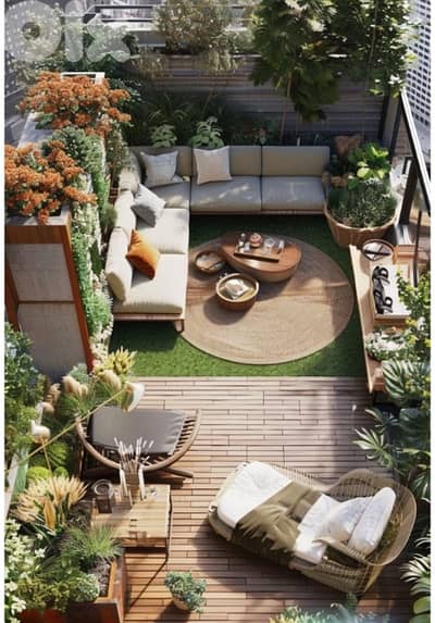 Amazing apart with garden terrace backyard style prime location