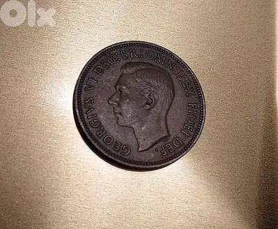 England 1952  bronze half penny KGVI