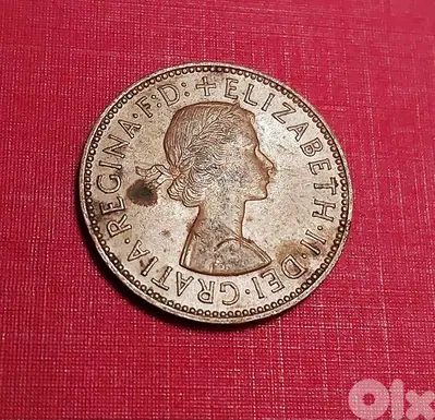 England 1963  half penny Queen Elizabeth II