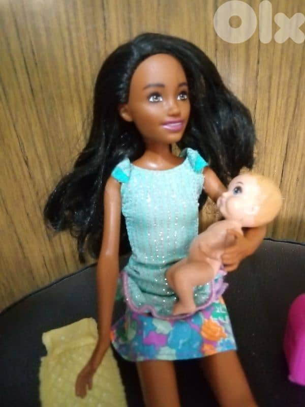 SKIPPER BABYSITTERS AA Stylish As new doll+BABY Mattel small toy=26$ 2