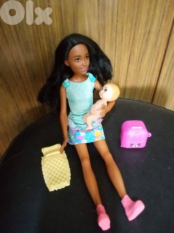 SKIPPER BABYSITTERS AA Stylish As new doll+BABY Mattel small toy=26$ 0