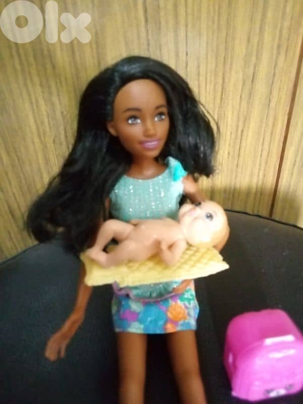 SKIPPER BABYSITTERS AA Stylish As new doll+BABY Mattel small toy=26$ 1