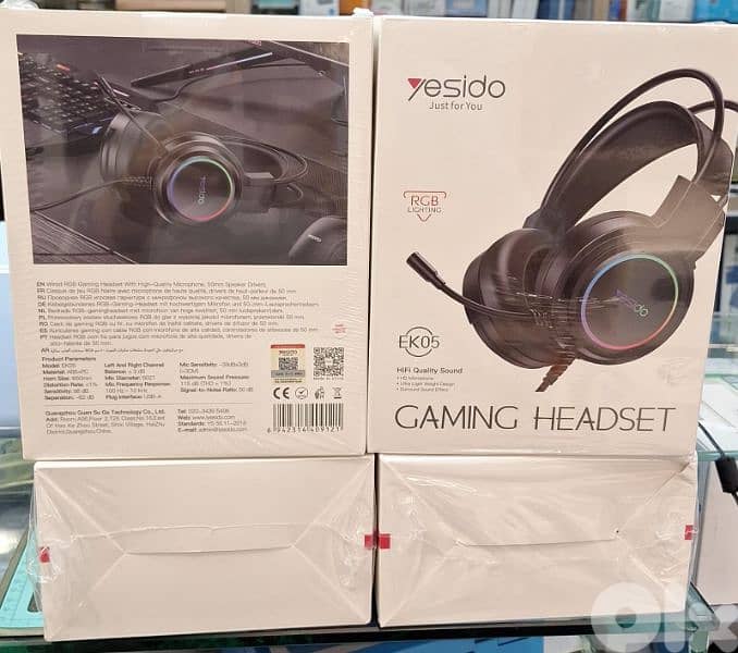 YESIDO GAMING HEADSET RGB LIGHTING EK05 0