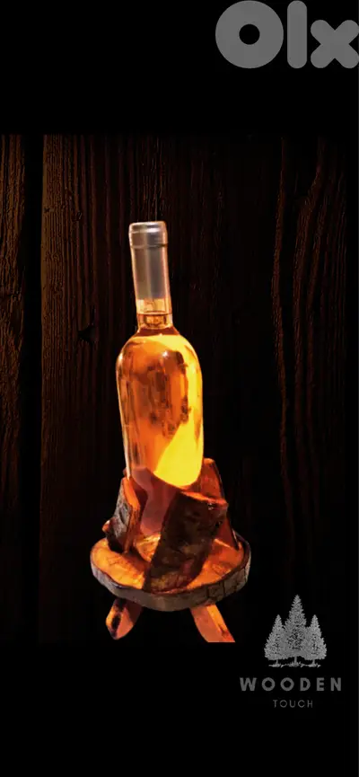 Wooden Elegance – Handmade Wine Bottle Display