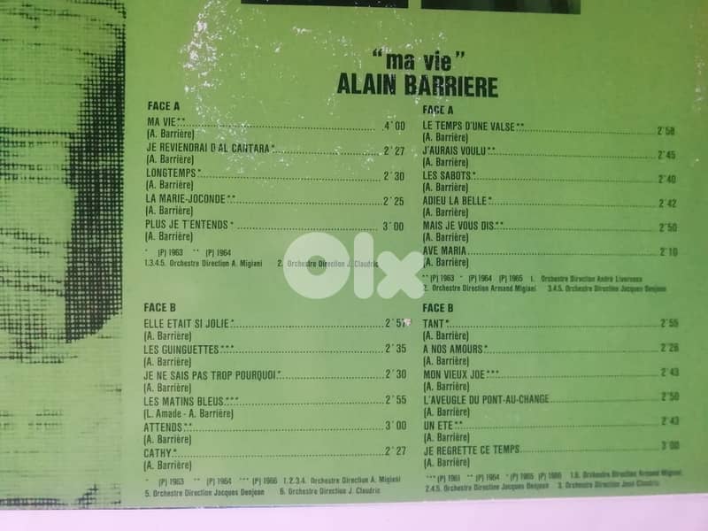Alain Barrière – Alain Barrière 2 x Vinyl gatefold 2