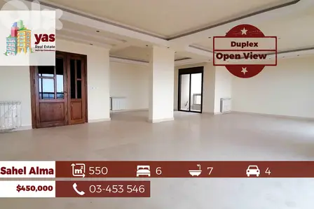 Sahel Alma 550m2 | Duplex | Open View | Generous dimensions | IV