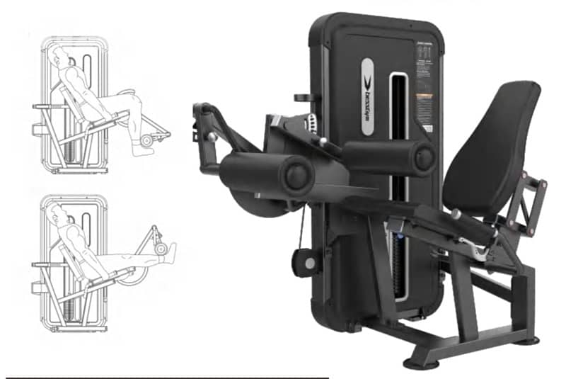Seated Leg Extension Leg Curl 2 in 1 Gym Machine 0