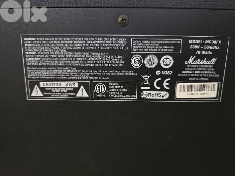 Marshall Amp MG30FX (Barely Used) 2