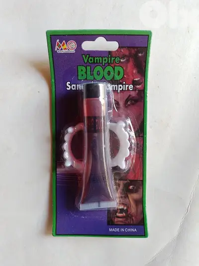 Halloween vampire blood with teeth