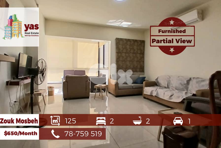 Zouk Mosbeh 125m2 | Rent | View | Furnished | Mint Condition | IV 0