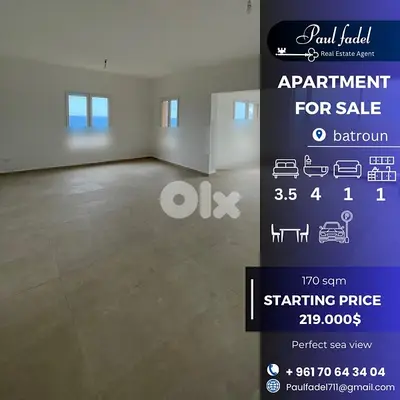Apartment For Sale | Batroun !!
