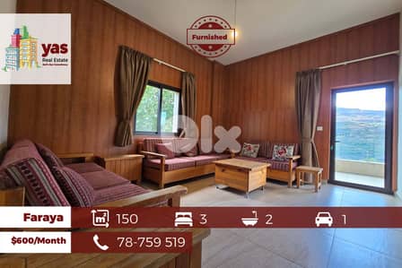 Faraya 150m2 | Cozy Chalet | Furnished | Mountain View | Rent | RI
