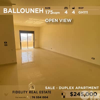 Apartment Duplex for sale in Ballouneh GH111 دوبلكس  للبيع في بلونة