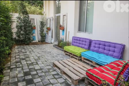 L19400 - Furnished Apartment with Backyard For Rent in Baabda