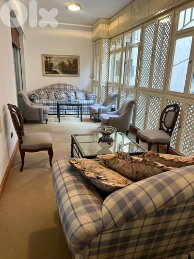 L19404 - Furnished 3 Bedroom Apartment For Rent in Hamra, Ras Beirut