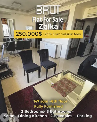 Furnished apartment for Sale in Zalka - 147 sqm - New Building