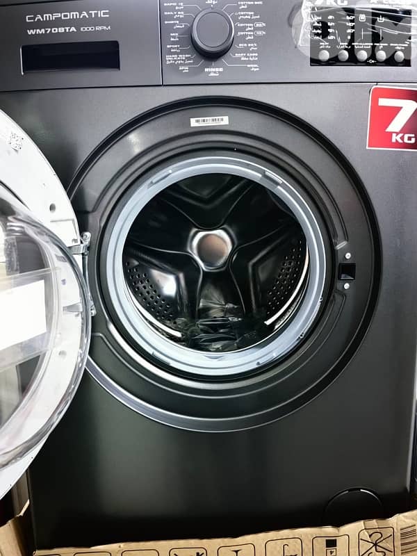 Washer Campomatic 7kg Silver غسالة كامبوماتيك لون فضي 1